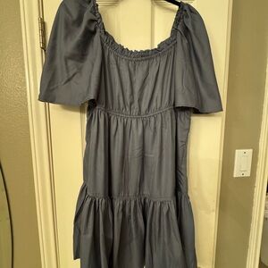 Beyond Words Blue Smocked Top